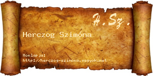 Herczog Szimóna névjegykártya